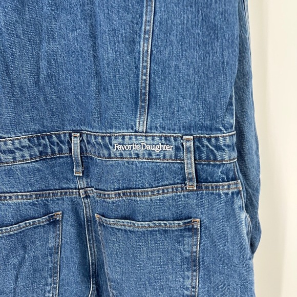 Favorite Daughter The City Dress Denim Jean Long Sleeve Midi Dress Womens 34 - Picture 9 of 14